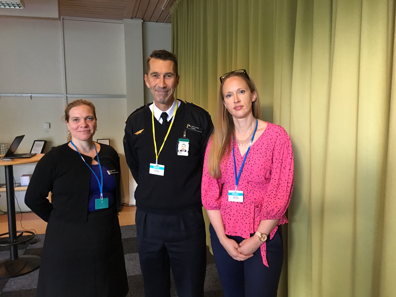 From left to right: Rebecca Blum (Nordic Centre for Gender in Military Operations), General Micael Bydén (Swedish Chief of Defence), Louise Olsson (PRIO Senior Researcher). Louise Olsson